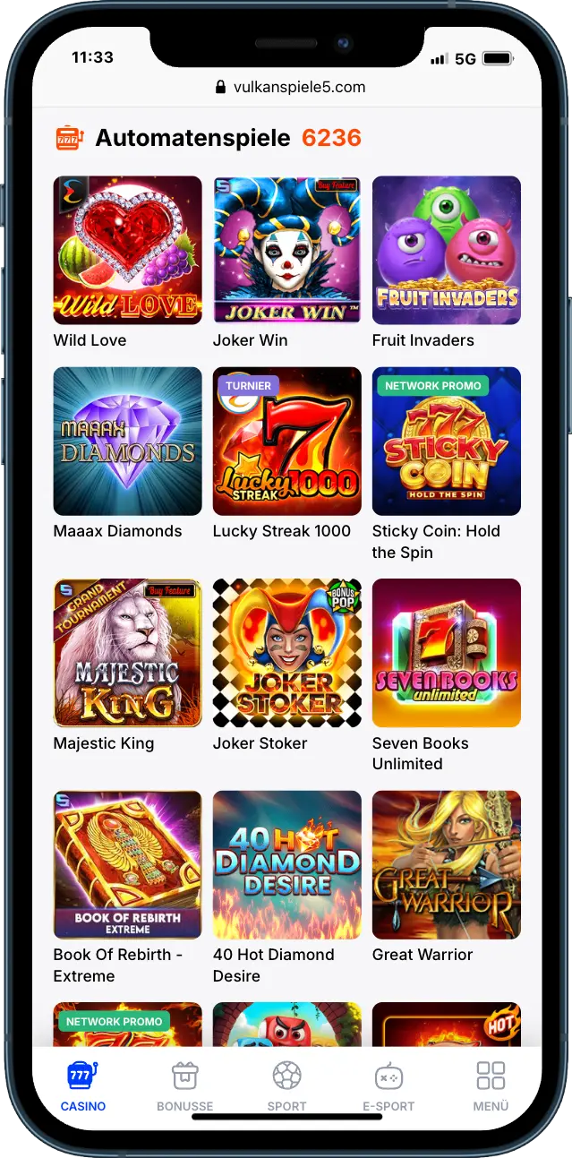 Vulkan Spiele Casino Spielautomaten