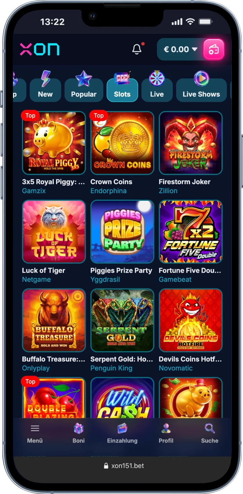 XON Casino Spielautomaten