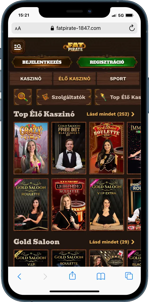 FatPirate Casino Élő kaszinók