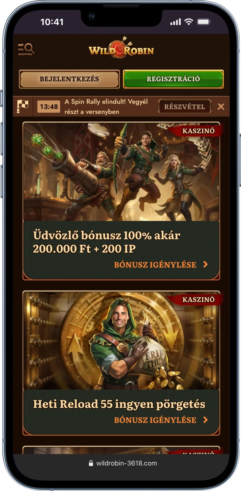 WildRobin Casino Bónuszok