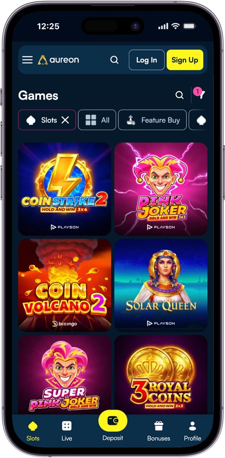 Gokkasten bij AureonPlay Casino