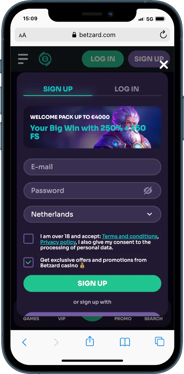 BetZard Casino Registreren BetZard Casino