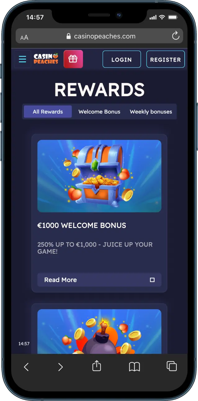 CasinoPeaches Casino Bonusprogramma