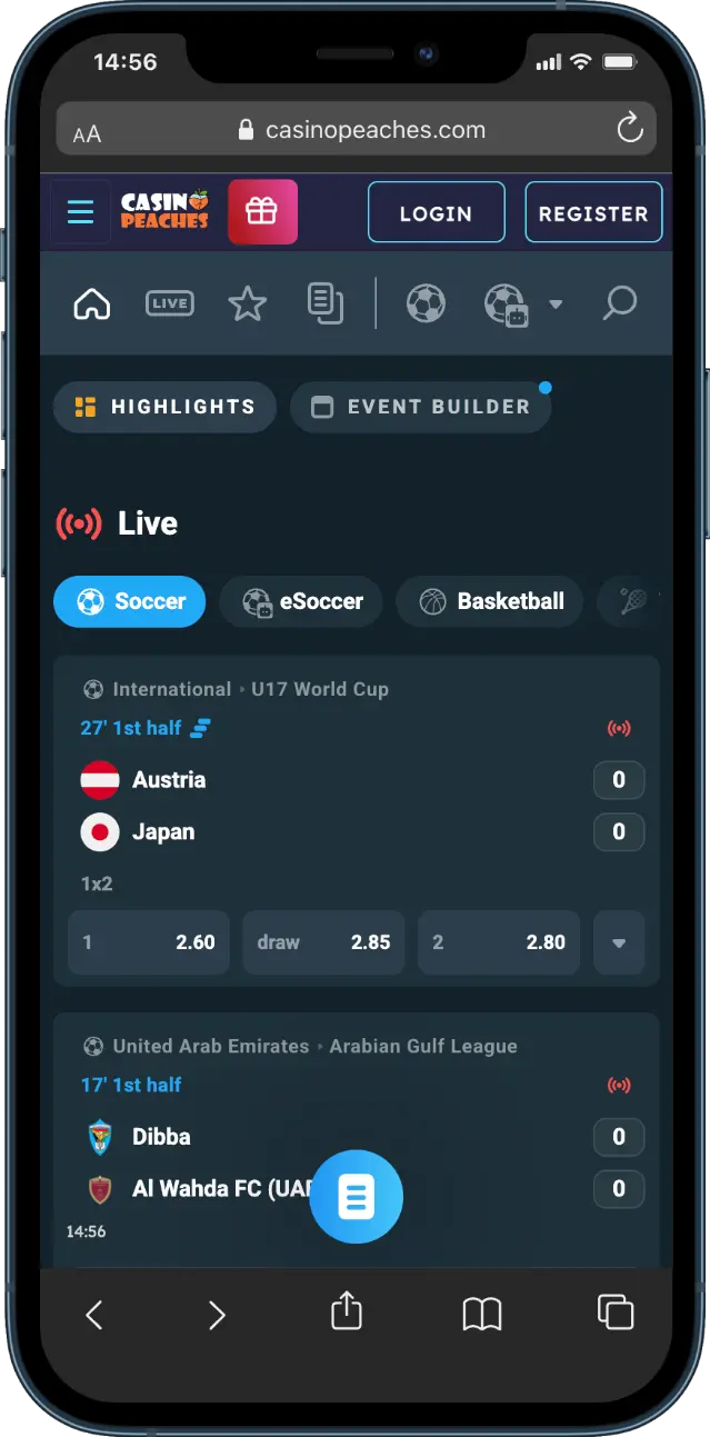 CasinoPeaches Casino Sportweddenschappen