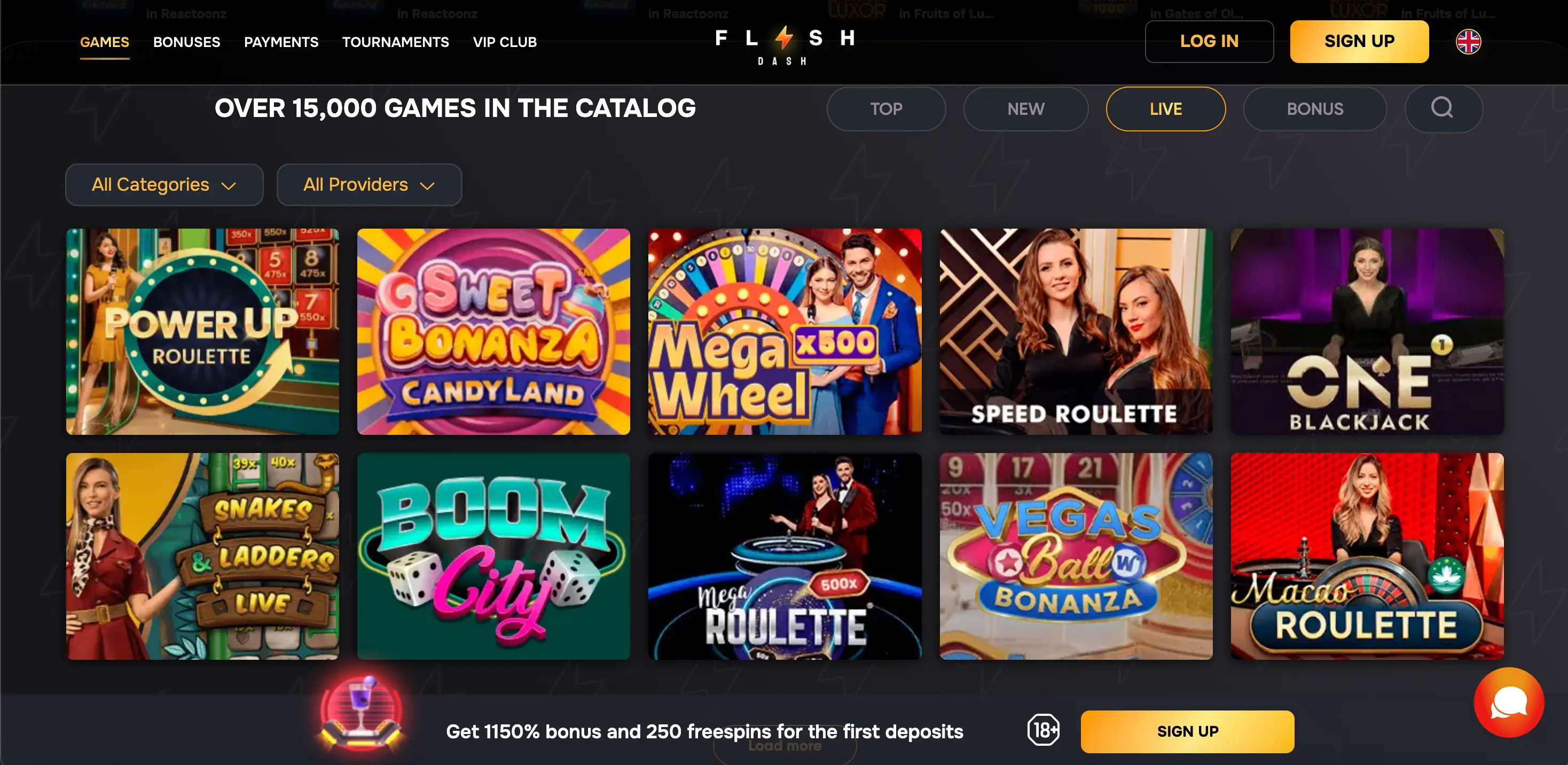 Flash Dash Casino Live