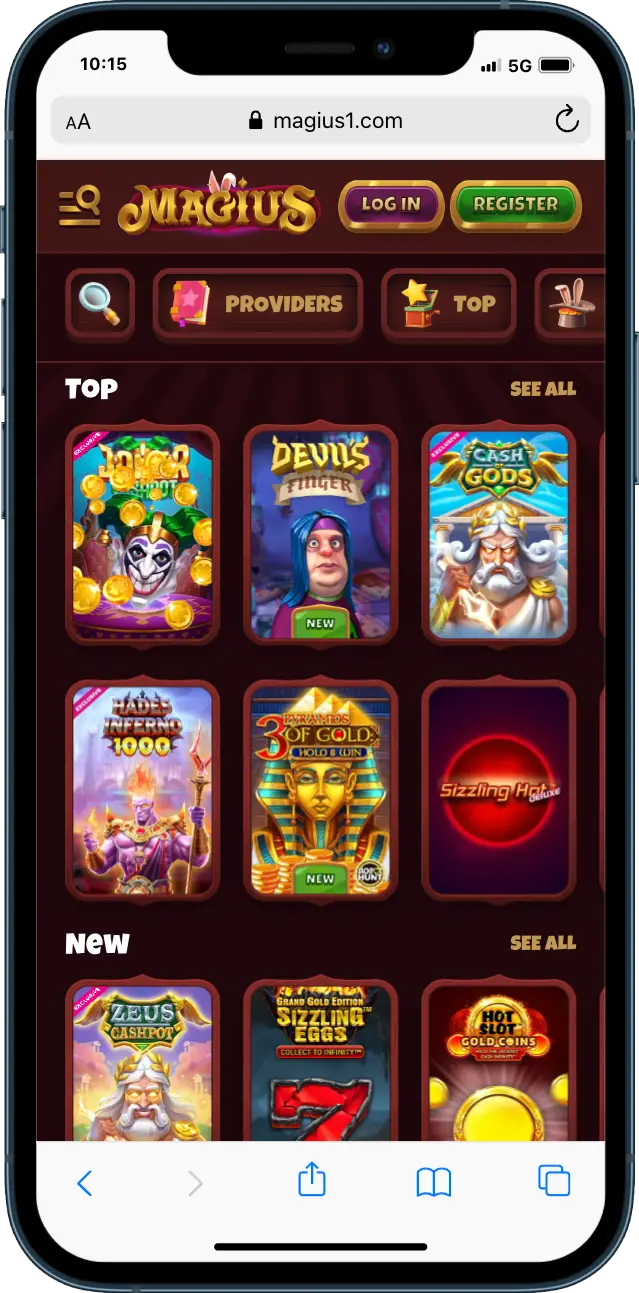 Magius Casino Gokkasten