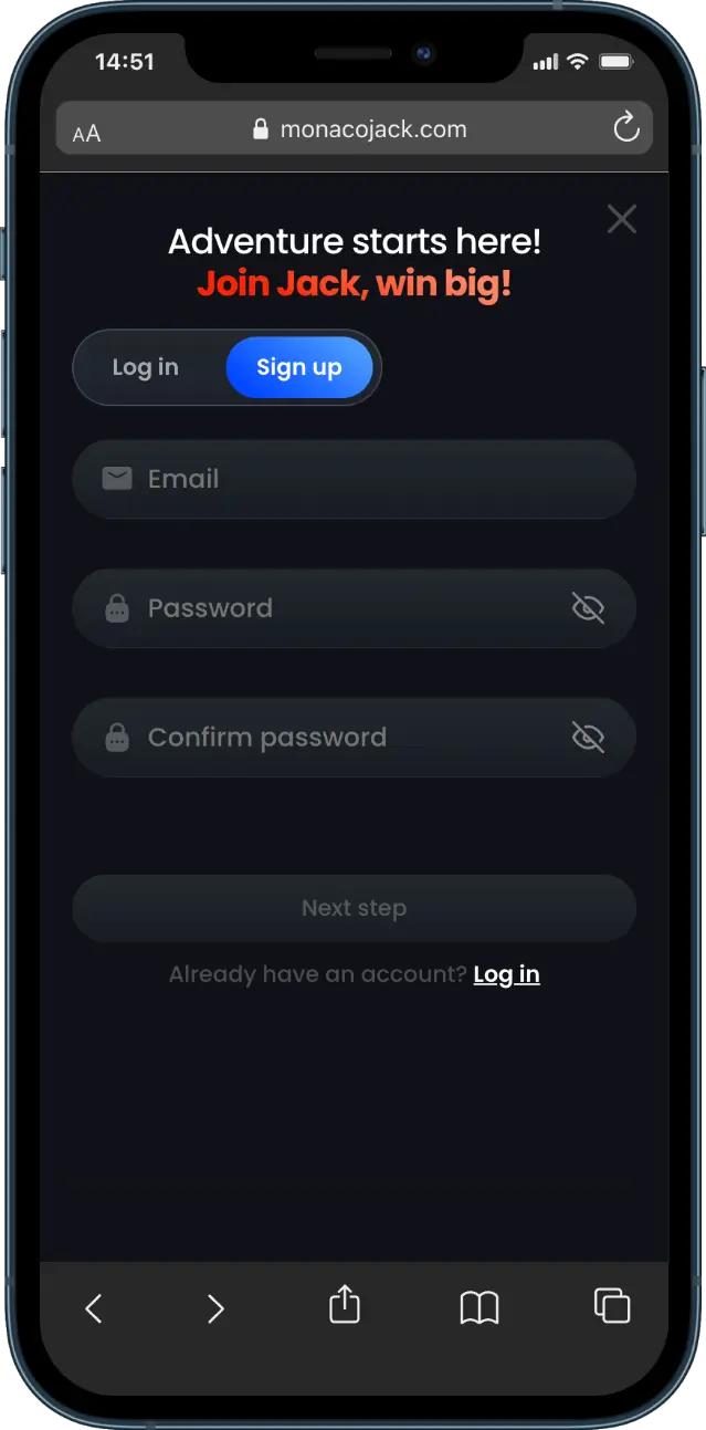 Monaco Jack Casino registratie