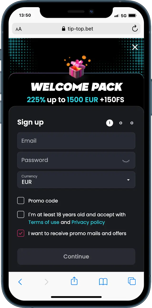 Tip Top Registreren Tip Top Casino