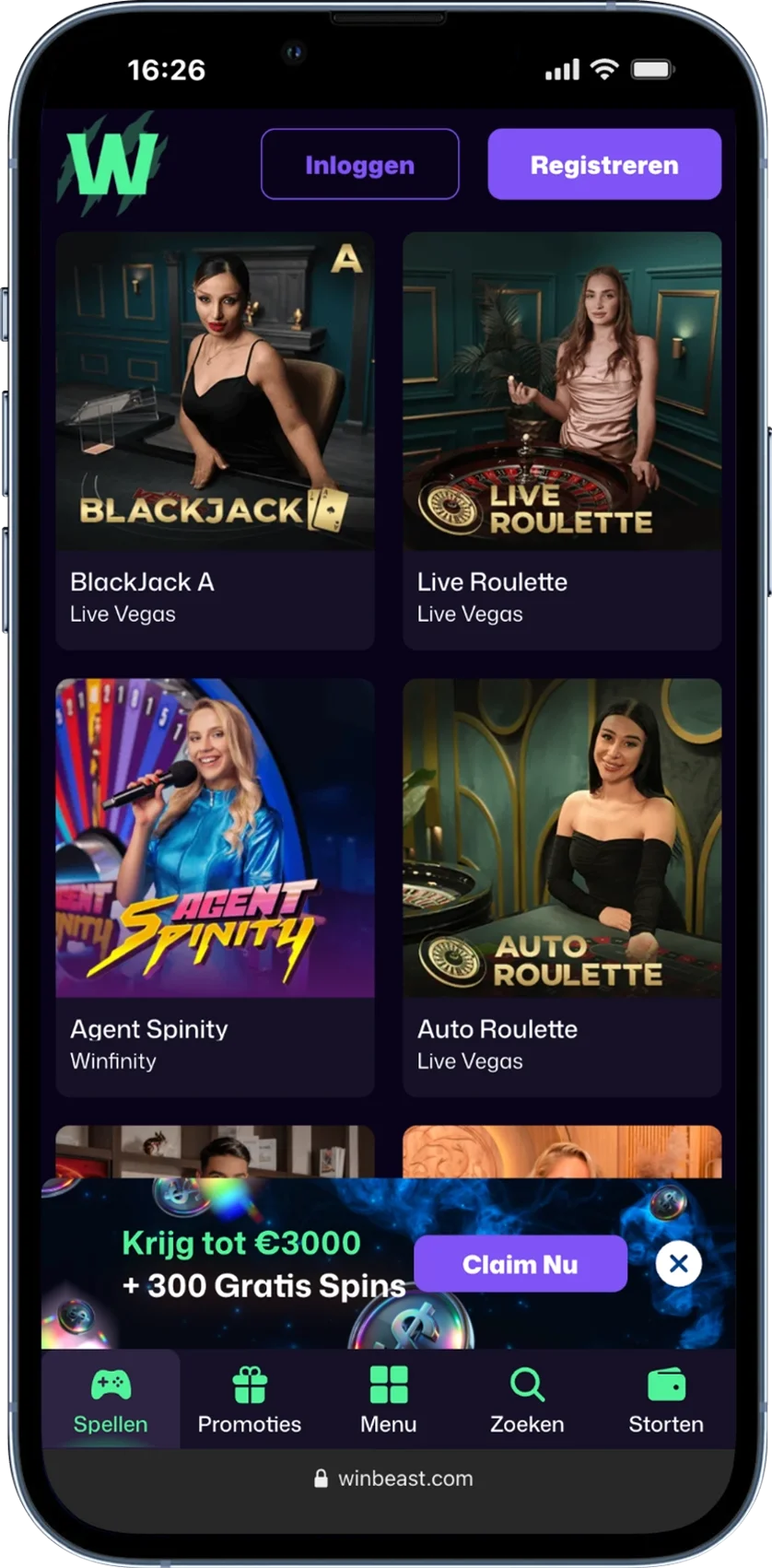 WinBeast Casino Live