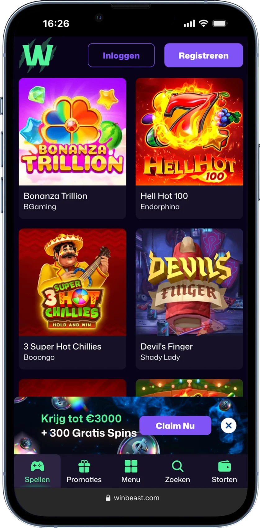 WinBeast Casino Gokkasten