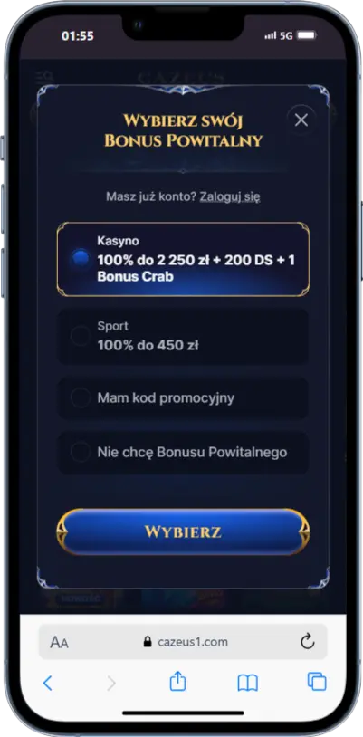 CaZeus Casino Rejestracja CaZeus