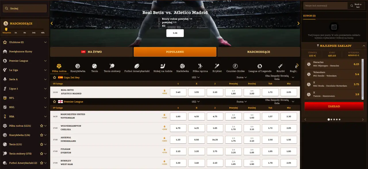 Zakłady sportowe w Lizaro