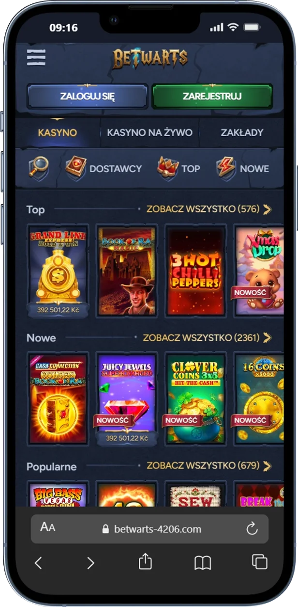 Gry kasynowe Betwarts