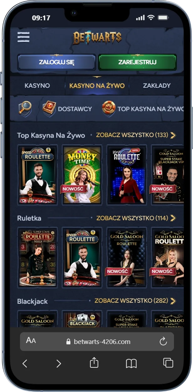 Gry na żywo Betwarts