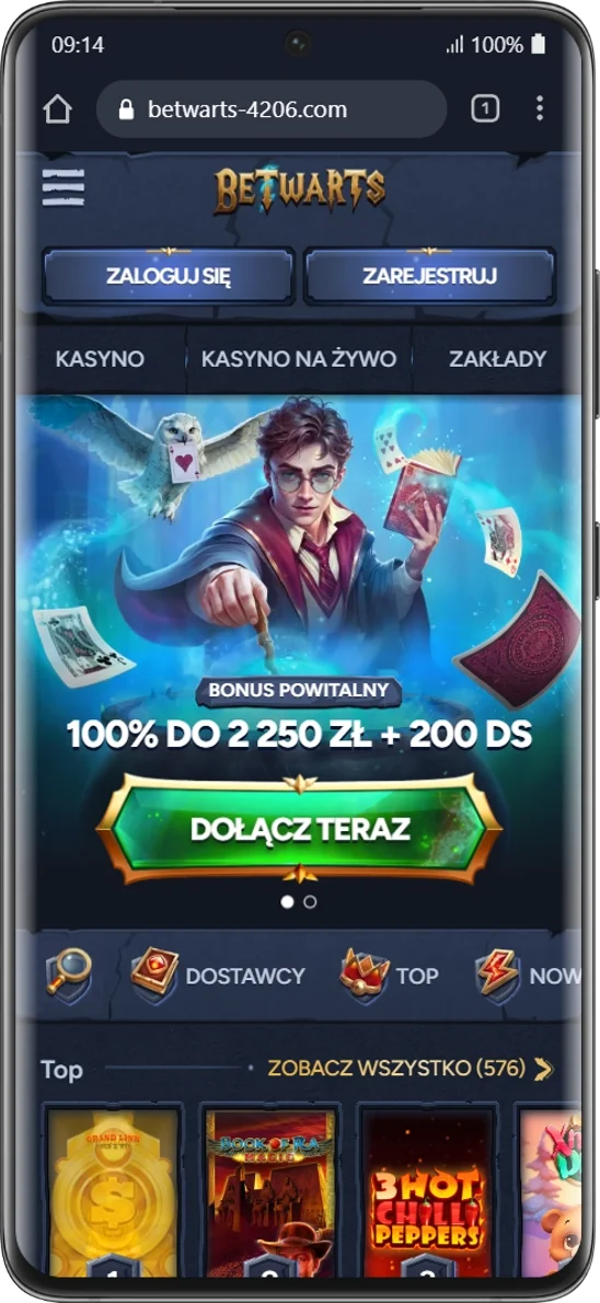 Wersja mobilna Betwarts