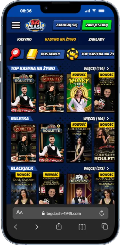 Gry kasynowe na żywo BigClash