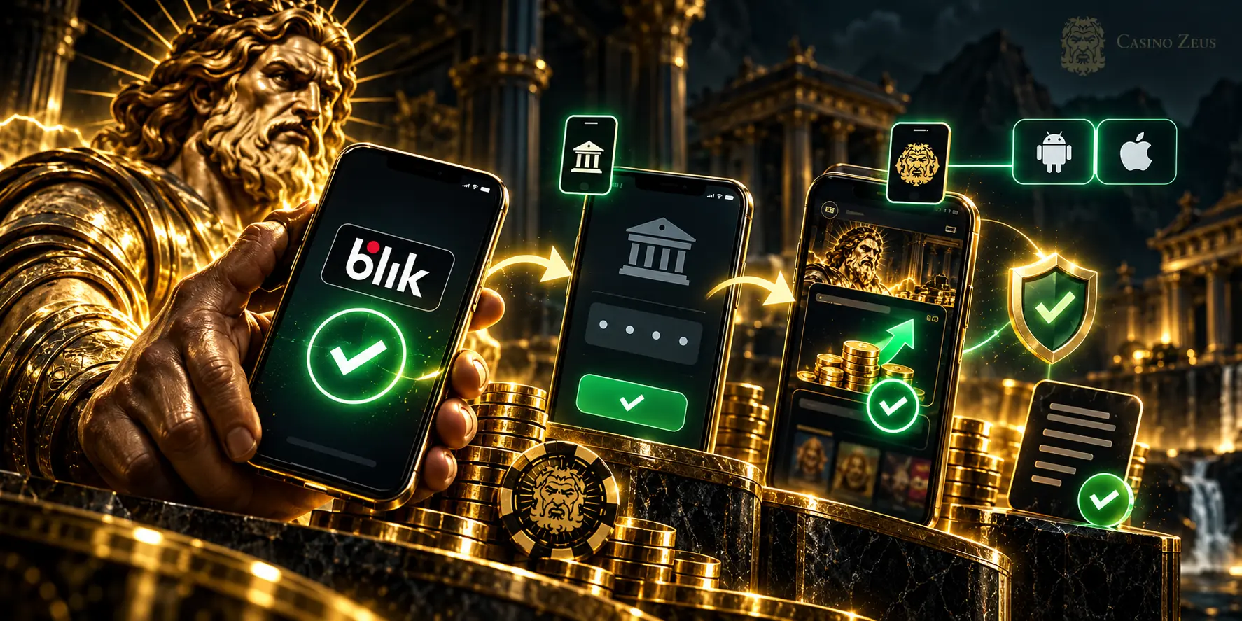 Płatność BLIK na telefonie w kasynie online