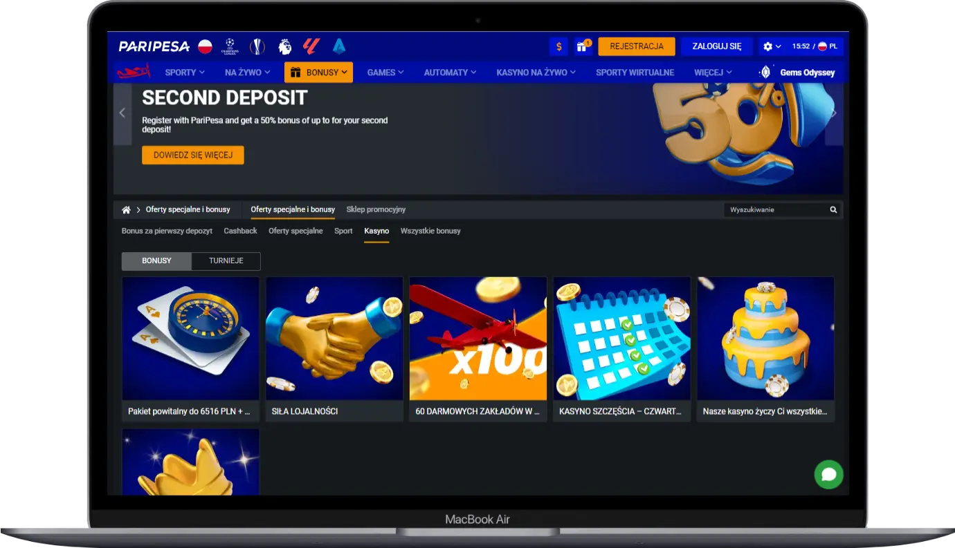 Bonusy i promocje w Paripesa Casino Bonusy i promocje w Paripesa