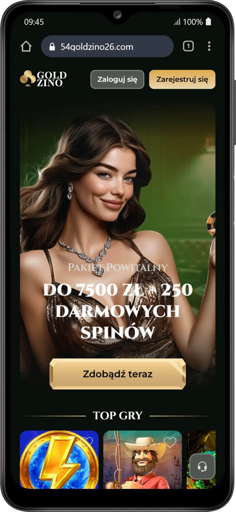 Wersja mobilna Goldzino na Android i iOS