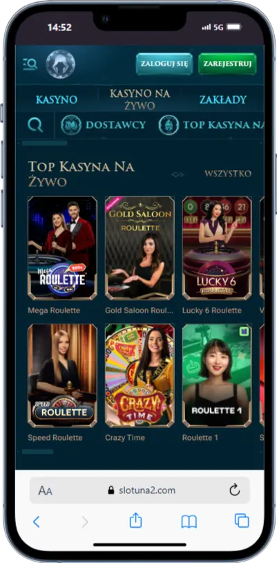 Kasyno na żywo Slotuna Casino Kasyno na żywo w kasynie Slotuna