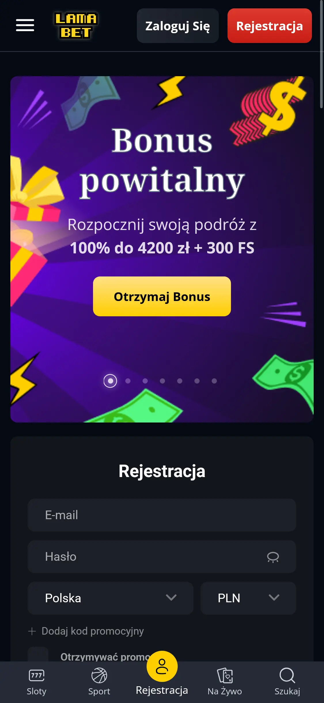 Oficjalna strona Lamabet