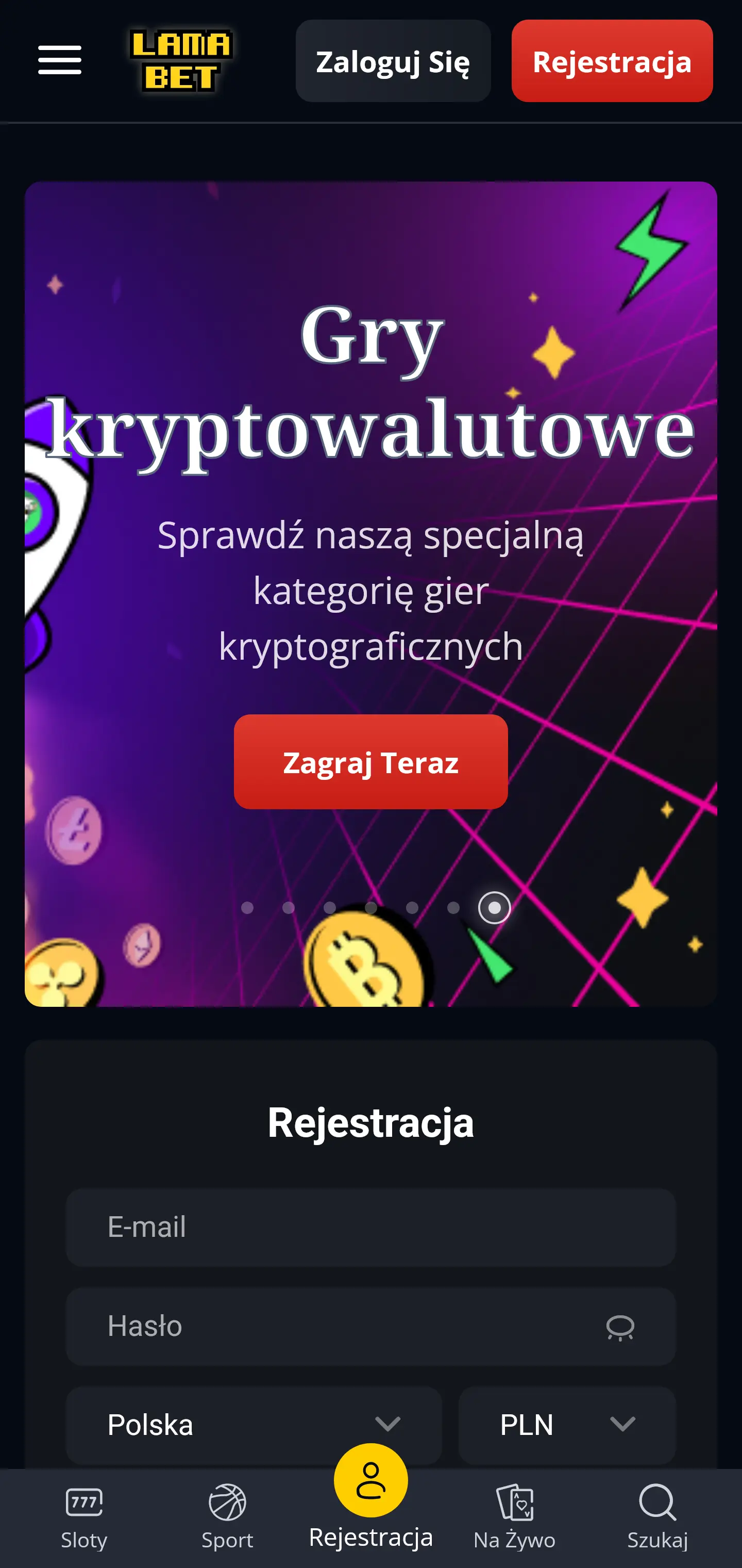 Wersja mobilna Lamabet