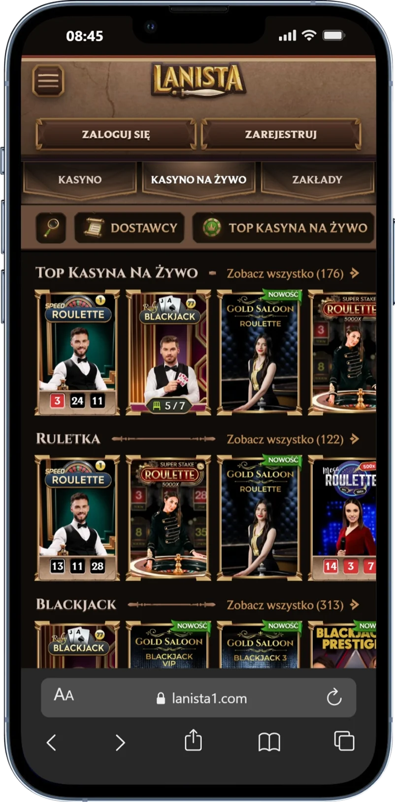 Lanista Kasyno na żywo