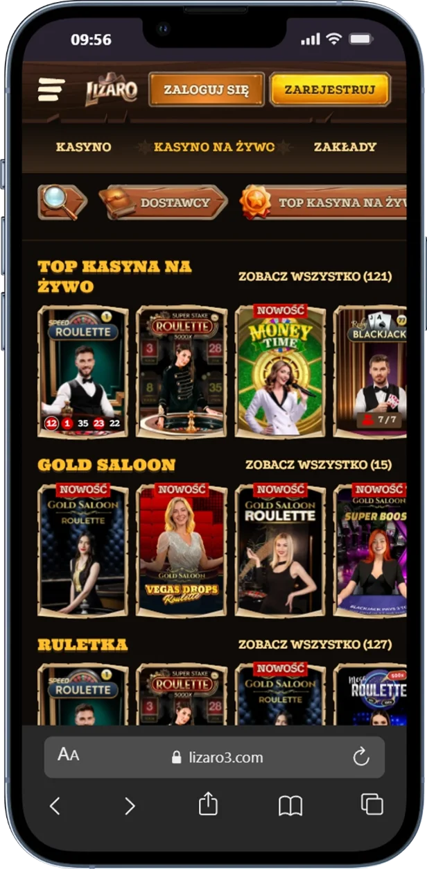 Kasyno na żywo w Lizaro