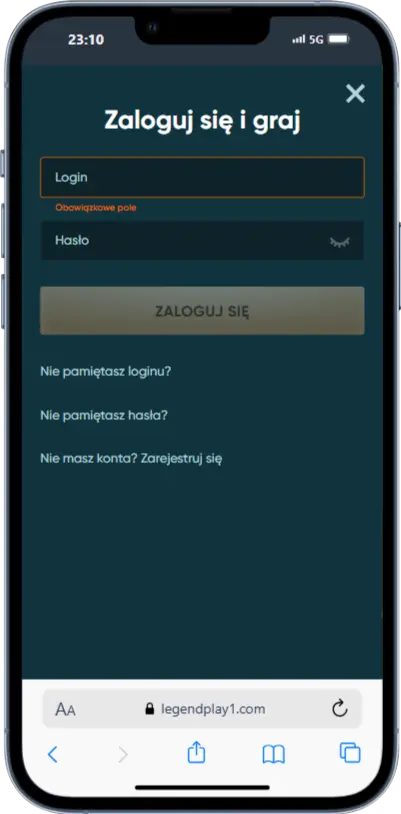Lоgоwаnіе Legend Play Lоgоwаnіе w Legend Play
