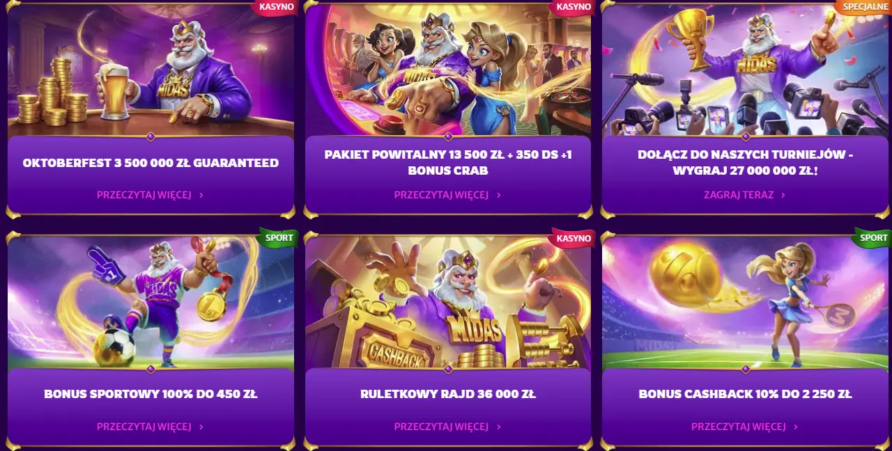 Bonusy Midas Luck