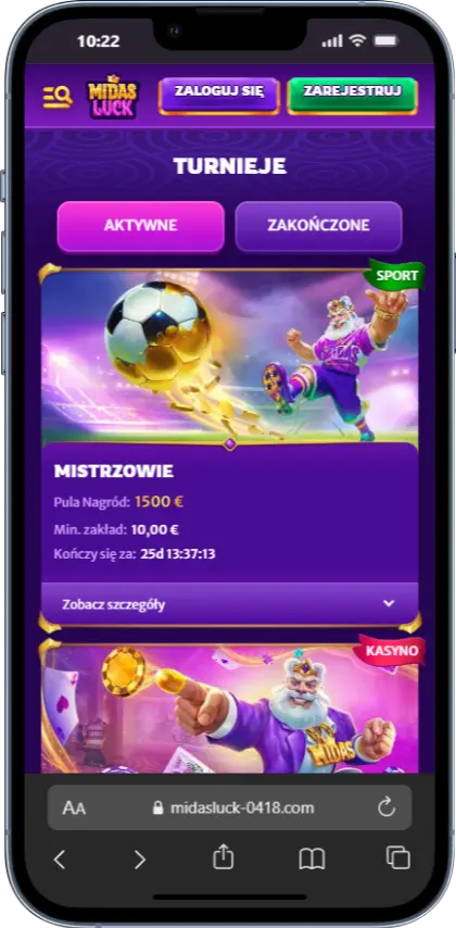 Turnieje Midas Luck