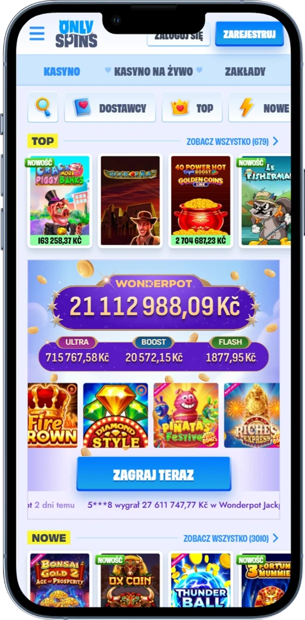 Gry online w OnlySpins