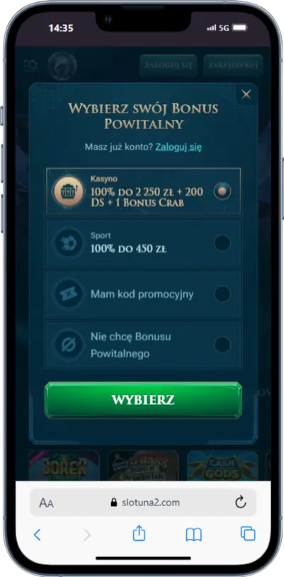 Rejestracja Slotuna Casino Rejestracja w kasynie Slotuna