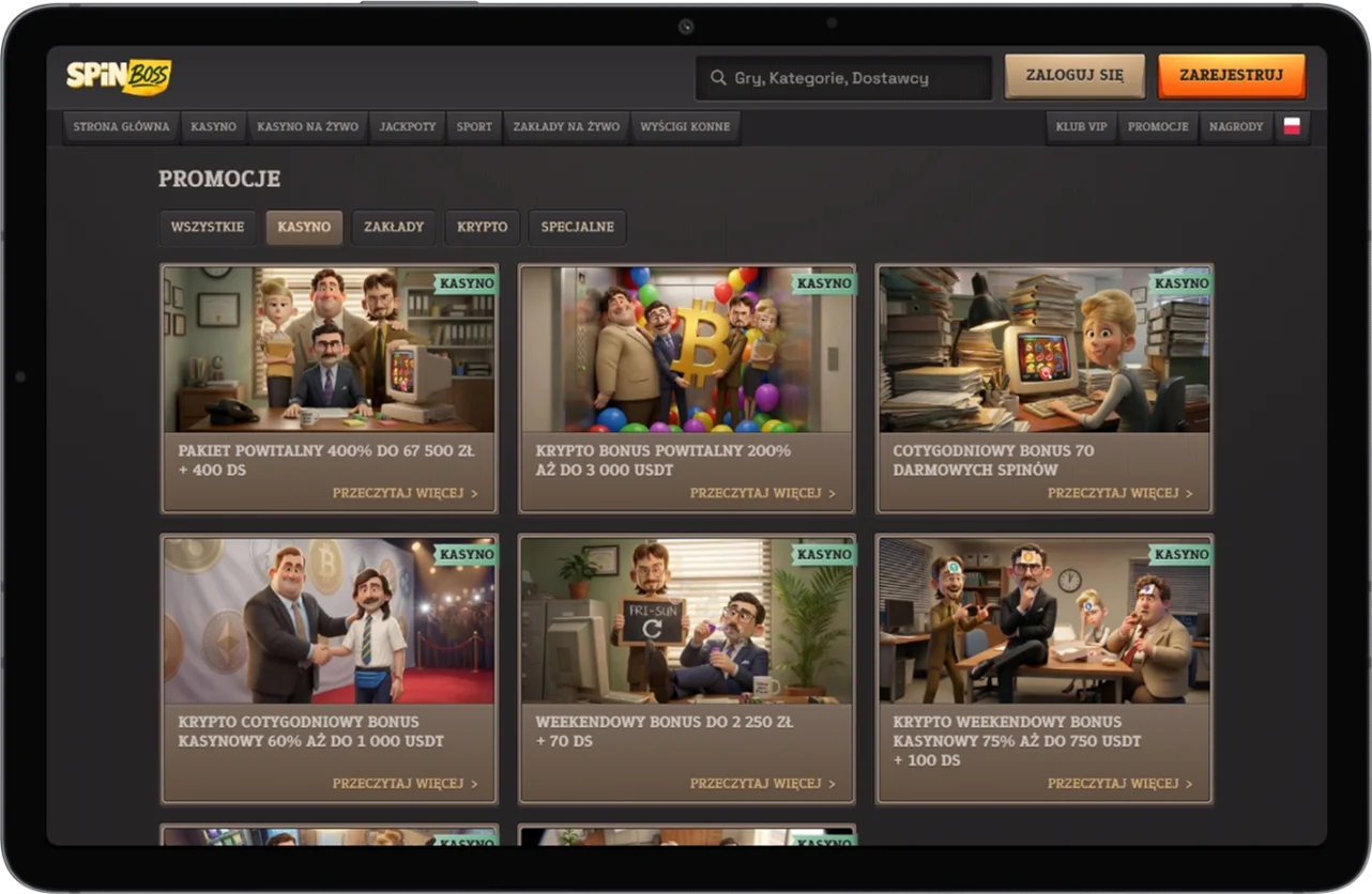 Bonusy i promocje w SpinBoss Casino