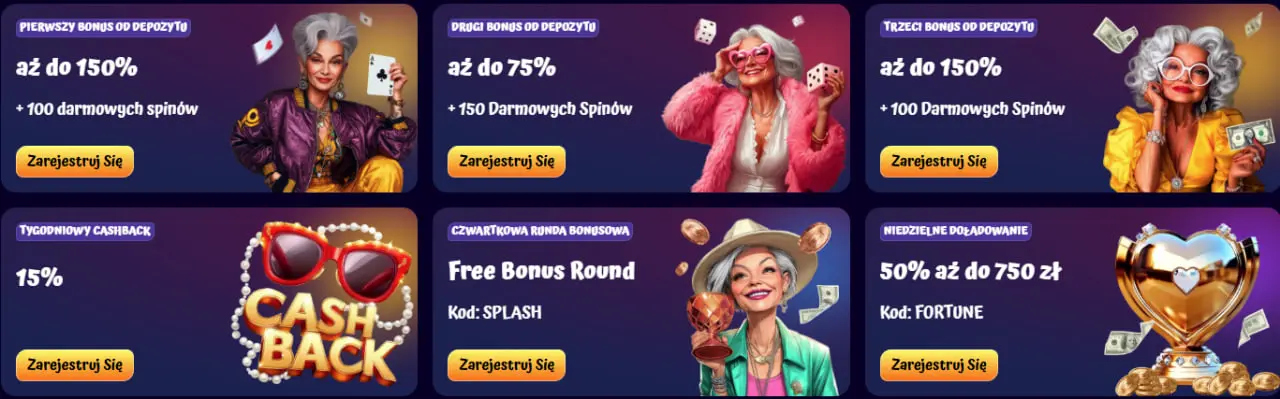 Bonusy SpinGranny Casino