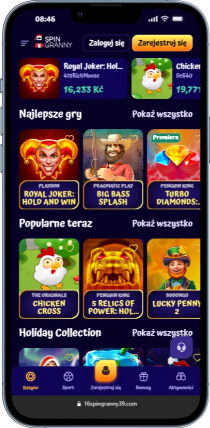 Gry online w kasynie SpinGranny