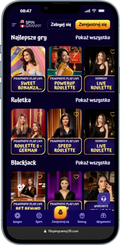 Kasyno na żywo SpinGranny