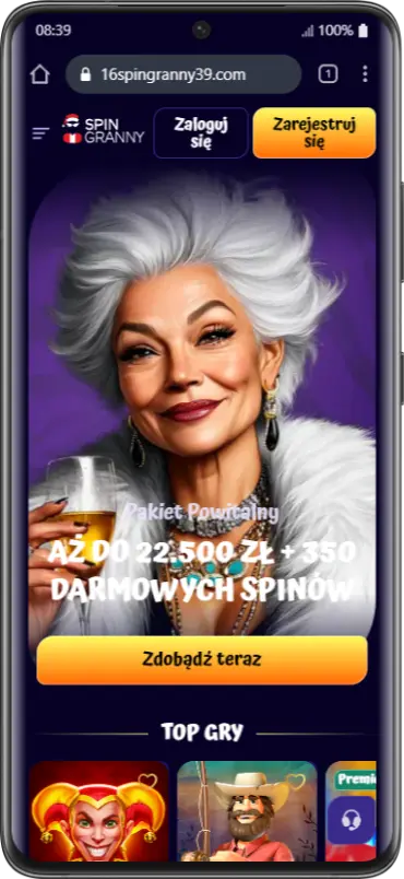 Mobilna wersja kasyna SpinGranny