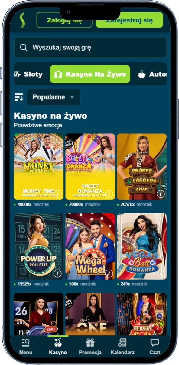 Gry kasyna na żywo dostępne w Stakemania