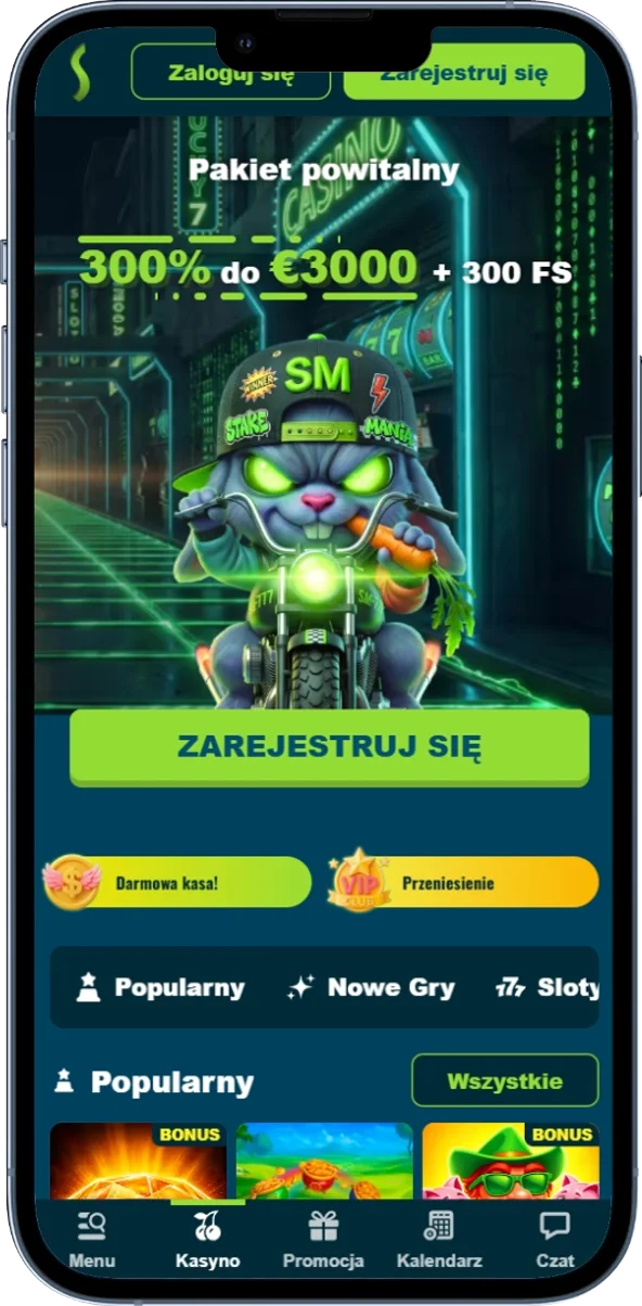 Strona główna kasyna Stakemania