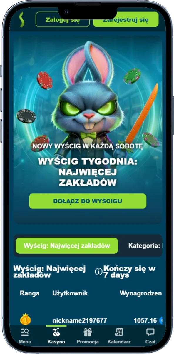 Sekcja turniejów dostępnych w Stakemania