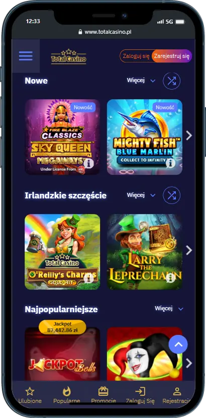 Total Casino офіційне казино Польща