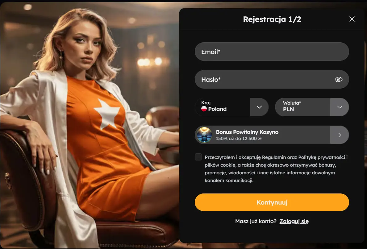 Rejestracja w VegasNova