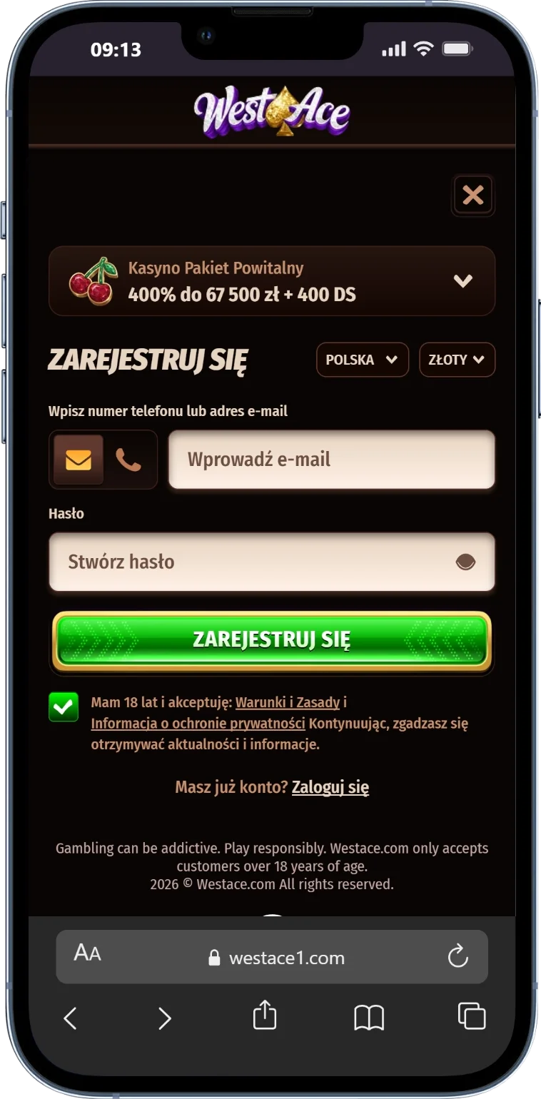 Rejestracja w WestAce