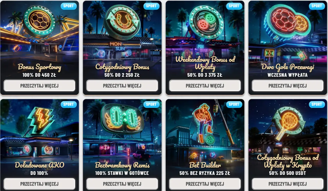 Bonusy sportowe w kasynie Wyns