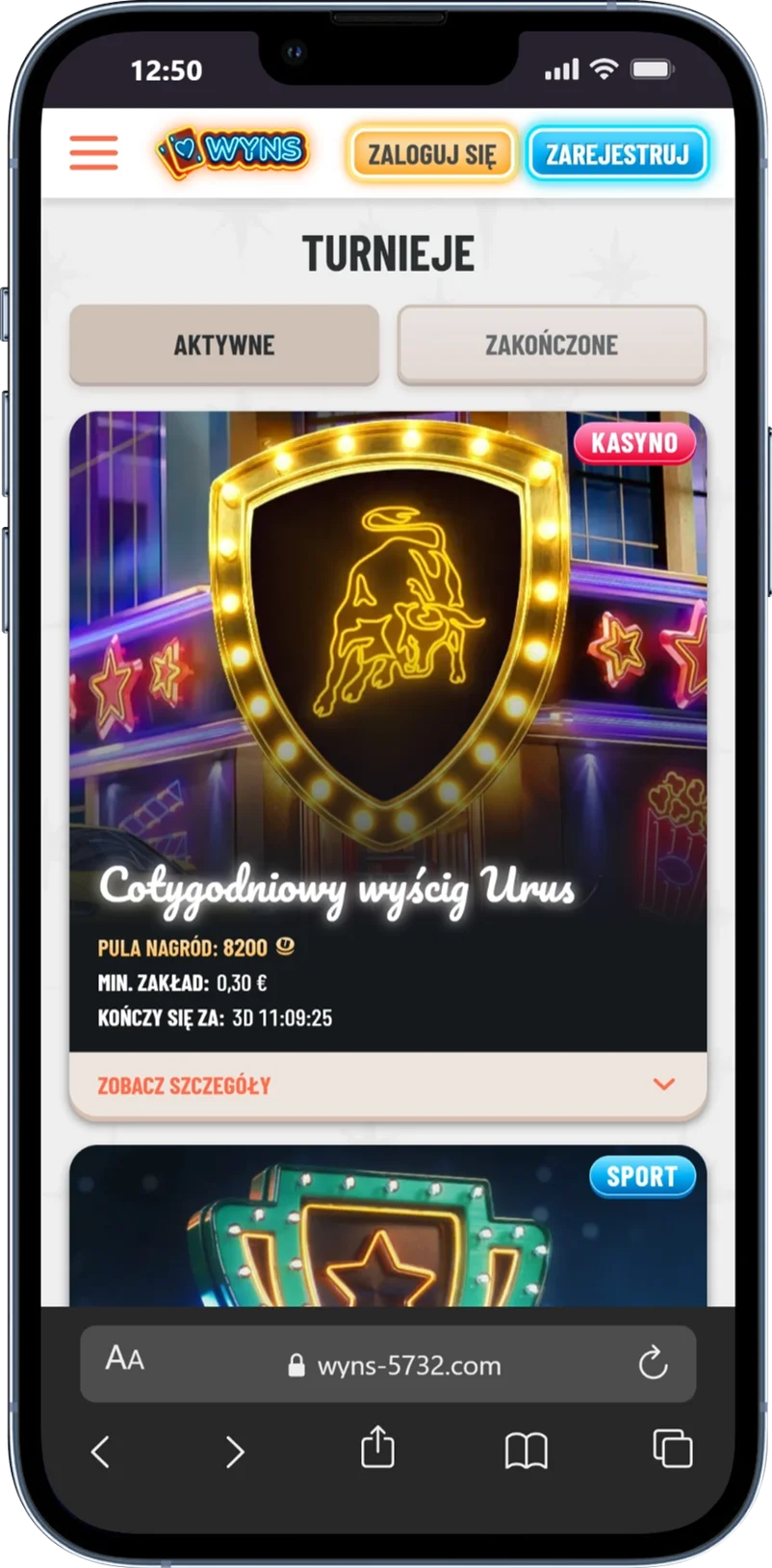 Turnieje w kasynie Wyns