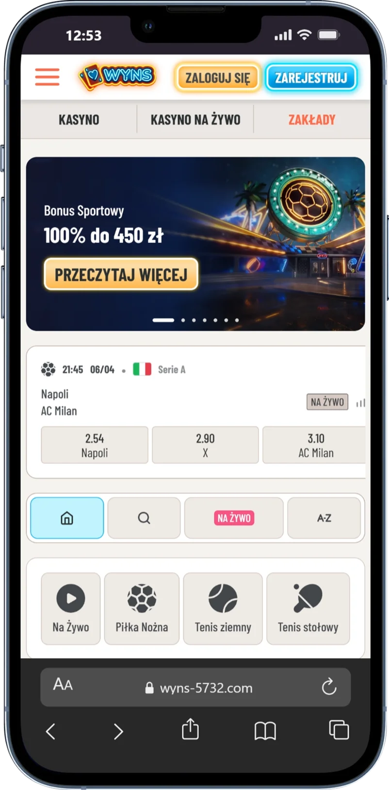 Zakłady sportowe w Wyns