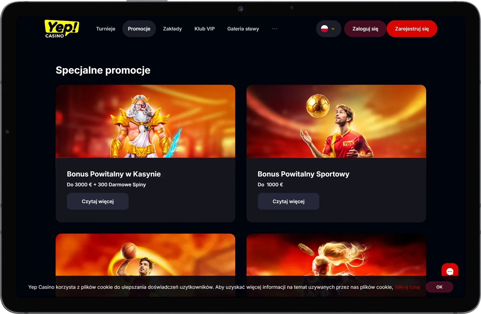 Bonusy w Yep Casino
