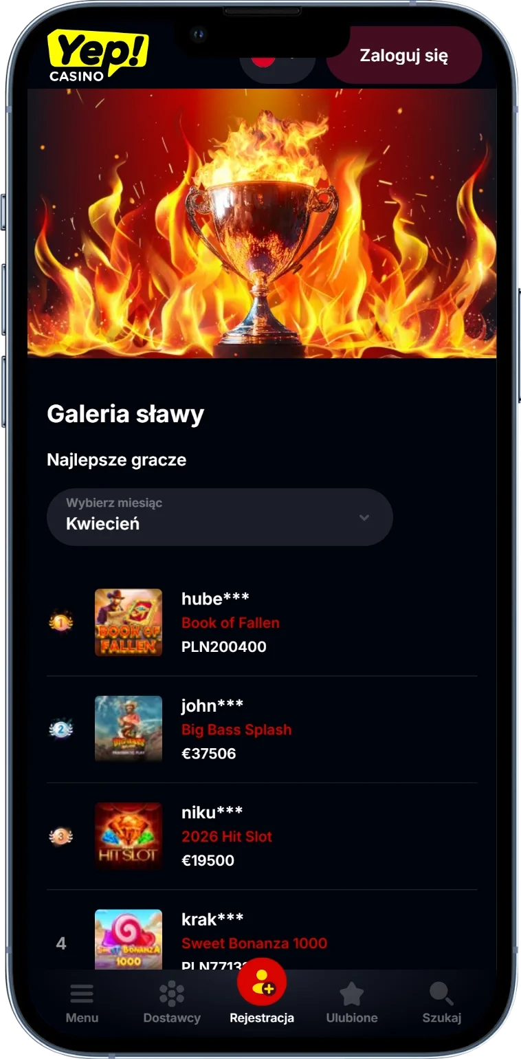 Yep Casino Galeria sławy