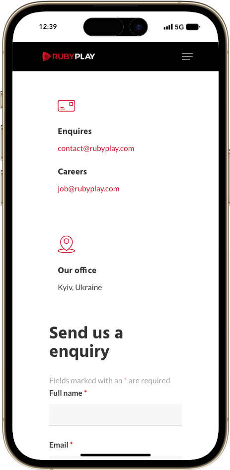 Ruby Play контакты